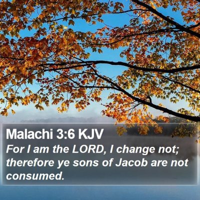 Malachi 3:6 KJV Bible Verse Image