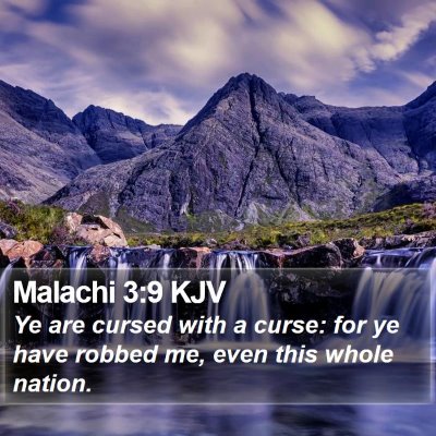 Malachi 3:9 KJV Bible Verse Image