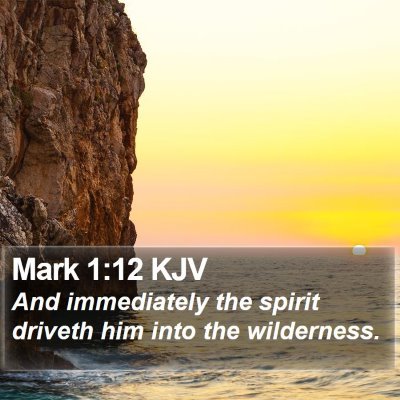 Mark 1:12 KJV Bible Verse Image