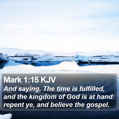 Mark 1:15 KJV Bible Verse Image