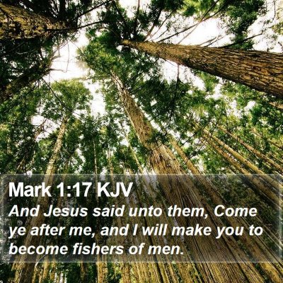 Mark 1:17 KJV Bible Verse Image