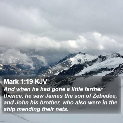 Mark 1:19 KJV Bible Verse Image