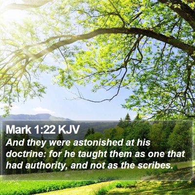 Mark 1:22 KJV Bible Verse Image