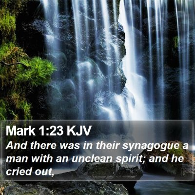 Mark 1:23 KJV Bible Verse Image