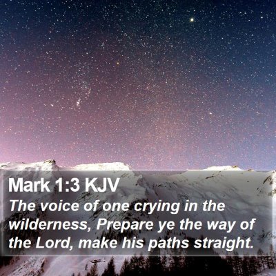 Mark 1:3 KJV Bible Verse Image