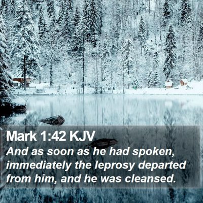 Mark 1:42 KJV Bible Verse Image