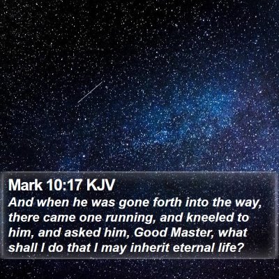 Mark 10:17 KJV Bible Verse Image
