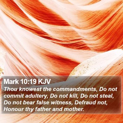 Mark 10:19 KJV Bible Verse Image