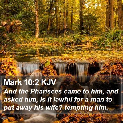 Mark 10:2 KJV Bible Verse Image