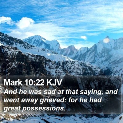 Mark 10:22 KJV Bible Verse Image