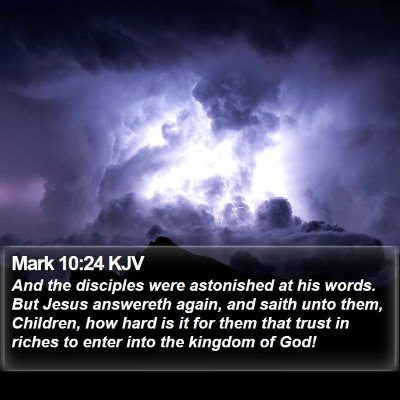 Mark 10:24 KJV Bible Verse Image