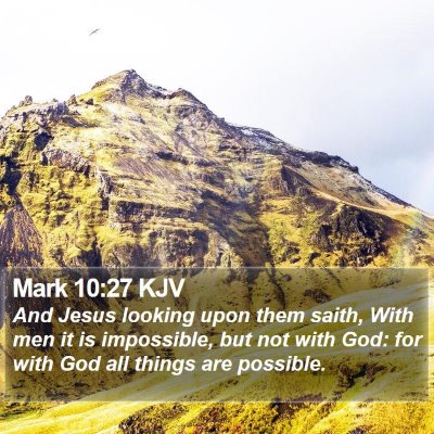 Mark 10:27 KJV Bible Verse Image