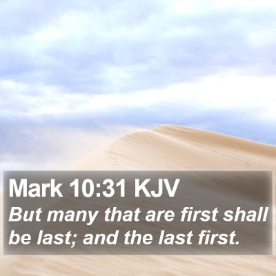 Mark 10:31 KJV Bible Verse Image