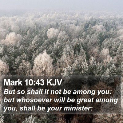 Mark 10:43 KJV Bible Verse Image