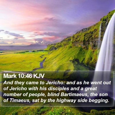 Mark 10:46 KJV Bible Verse Image
