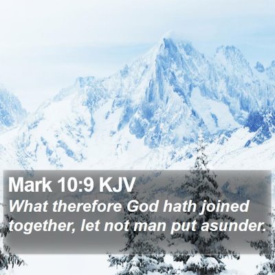 Mark 10:9 KJV Bible Verse Image