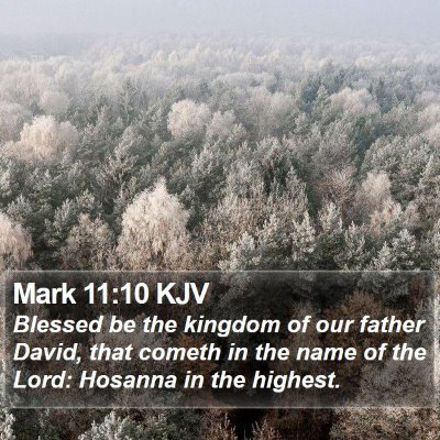 Mark 11:10 KJV Bible Verse Image