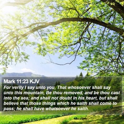 Mark 11:23 KJV Bible Verse Image