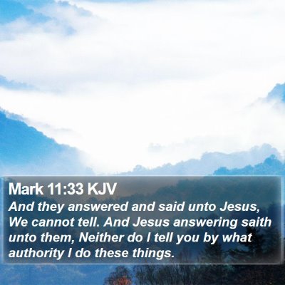 Mark 11:33 KJV Bible Verse Image