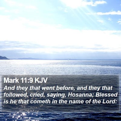 Mark 11:9 KJV Bible Verse Image
