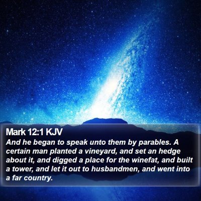 Mark 12:1 KJV Bible Verse Image