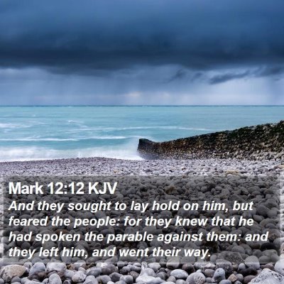 Mark 12:12 KJV Bible Verse Image