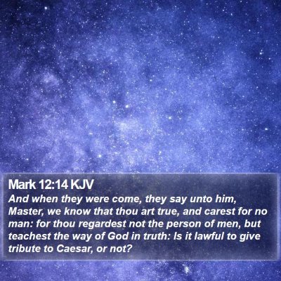 Mark 12:14 KJV Bible Verse Image