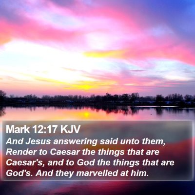 Mark 12:17 KJV Bible Verse Image