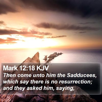 Mark 12:18 KJV Bible Verse Image