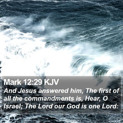 Mark 12:29 KJV Bible Verse Image