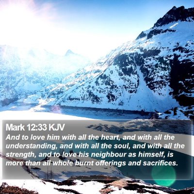 Mark 12:33 KJV Bible Verse Image