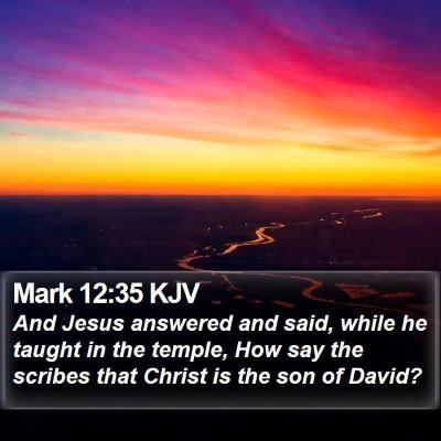 Mark 12:35 KJV Bible Verse Image