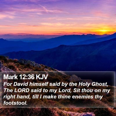 Mark 12:36 KJV Bible Verse Image