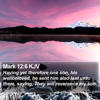 Mark 12:6 KJV Bible Verse Image
