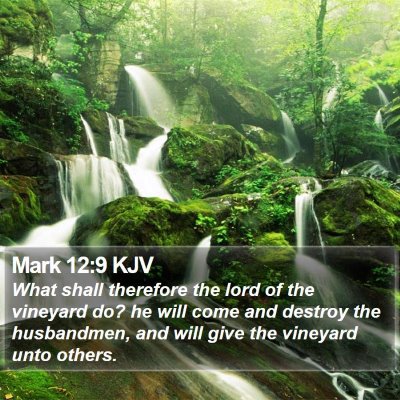 Mark 12:9 KJV Bible Verse Image
