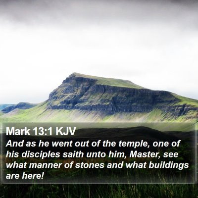 Mark 13:1 KJV Bible Verse Image