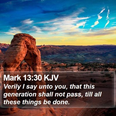 Mark 13:30 KJV Bible Verse Image