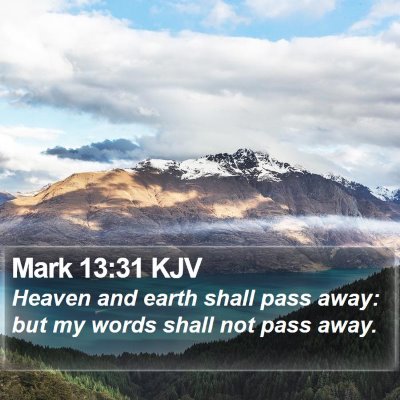 Mark 13:31 KJV Bible Verse Image