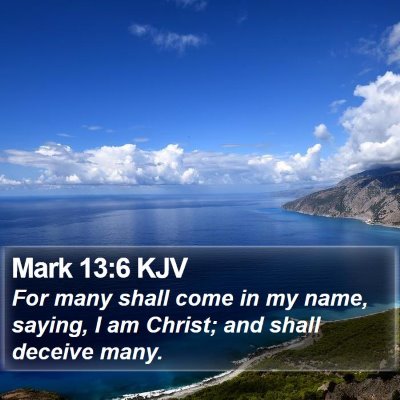 Mark 13:6 KJV Bible Verse Image
