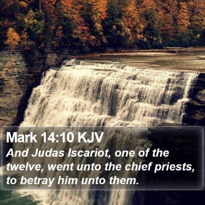 Mark 14:10 KJV Bible Verse Image