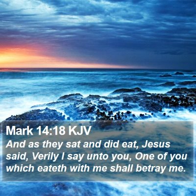 Mark 14:18 KJV Bible Verse Image