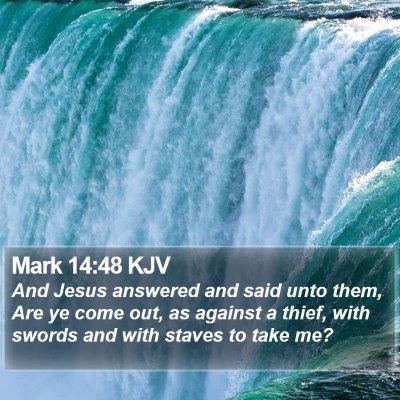 Mark 14:48 KJV Bible Verse Image