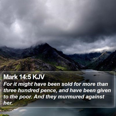 Mark 14:5 KJV Bible Verse Image