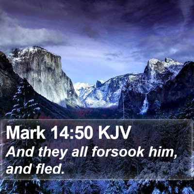 Mark 14:50 KJV Bible Verse Image