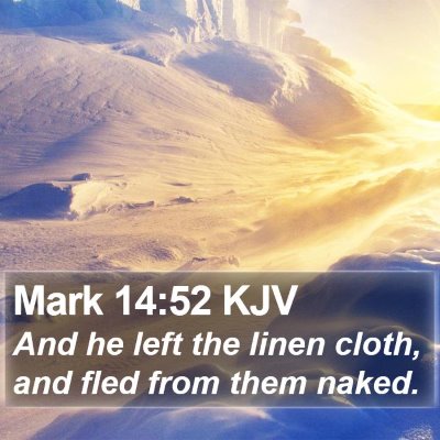 Mark 14:52 KJV Bible Verse Image