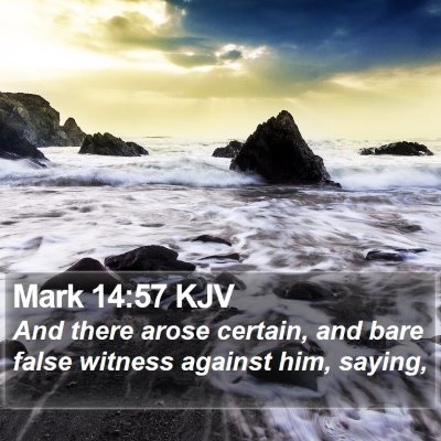 Mark 14:57 KJV Bible Verse Image
