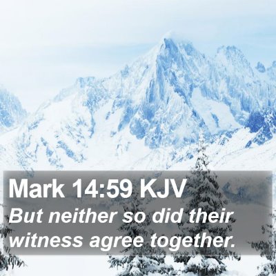 Mark 14:59 KJV Bible Verse Image