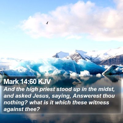Mark 14:60 KJV Bible Verse Image