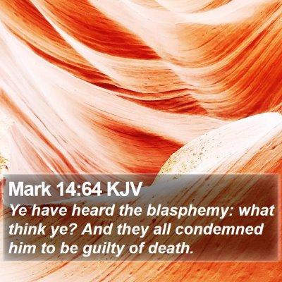 Mark 14:64 KJV Bible Verse Image
