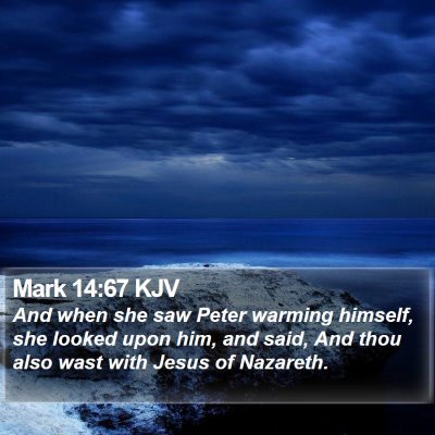 Mark 14:67 KJV Bible Verse Image